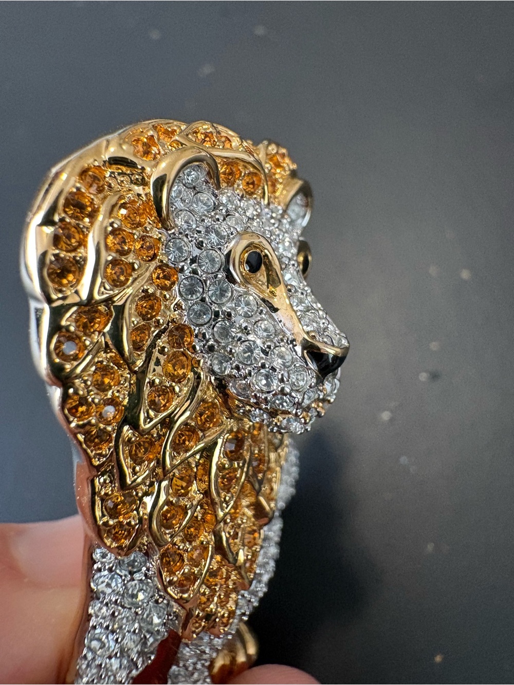 Vintage Swarovski Lion Brooch
